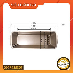 Mua Khuôn bánh mì nướng (VÀNG) chống dính bằng thép khuông gỉ size nhỏ / vừa / lớn