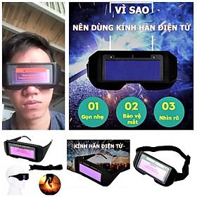 Mua Kính hàn điện tử siêu nhạy loại tốt giúp hàn chuẩn chuyên nghiệp