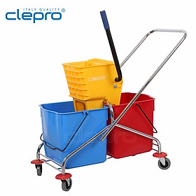 Mua Xe Đẩy Vắt Cây Lau Nhà 2 Ngăn CLEPRO CB43  Dung Tích 60L - Hàng Chính Hãng
