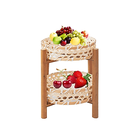 Mua Bộ rổ tre đan tròn 2 tầng (Bộ 2 size)