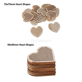 40 Pieces Hollow Out Heart Wooden Pendants Ornament Wooden Discs for Art