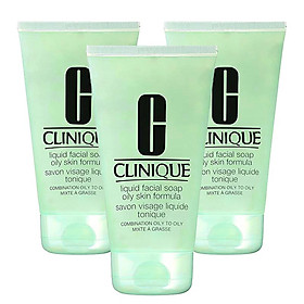 Combo 3 Tuýt Sữa Rửa Mặt Dành Cho Da Dầu Clinique Liquid Facial Soap Oily Skin Formula (30ml) - Minisize