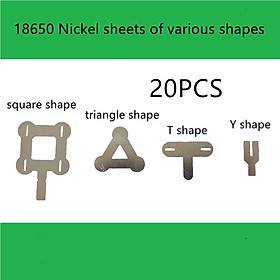 20 CÁI Dải niken có hình dạng đặc biệt Tấm niken loại T Loại Y 18650 mảnh kết nối SPCC mạ niken Màu sắc: Hình chữ Y 0,2