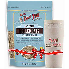 Yến Mạch Cán Ăn Liền Hiệu Bob's Red Mill 907g - Tặng Ly Cách Nhiệt Từ Bột Lúa Mì