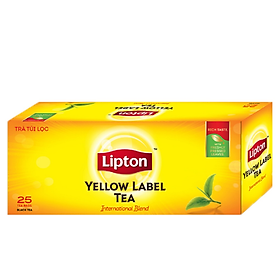 Hộp 25 Gói Trà Túi Lọc Lipton Nhãn Vàng 2g gói