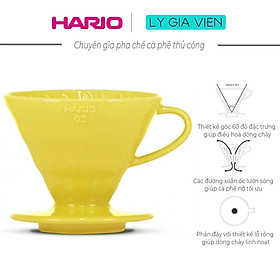 Phễu Pha Cà Phê Gốm Sứ Hario V60 Coffee Dripper