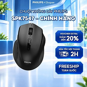 Chuột không dây Bluetooth Philips SPK7547 - Hàng Chính Hãng - Màu Đen
