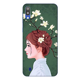 Ốp lưng dành cho điện thoại Samsung Galaxy M10 hình Cô Gái Tóc Hoa - Hàng chính hãng