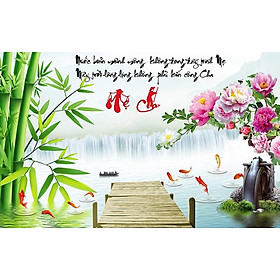 Tranh thêu chữ thập nước biển mênh mông LV3537 75 x 51 cm chưa thêu