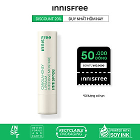 Son dưỡng môi không màu innisfree Canola Honey Lip Balm Deep Moisture 3.5g
