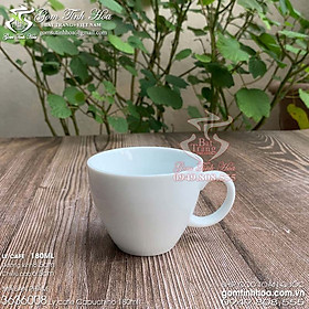 Ly tách sứ uống cafe capuchino 180ml men trắng Gốm sứ Bát Tràng cao cấp