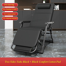 Ghế xếp thư giãn có đệm lót cotton 4D Black
