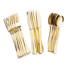 Hình ảnh sách 18pcs/lot Large Disposable Plastic Cutlery Set Forks Knives Spoons