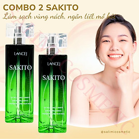 COMBO 2 Lọ Xịt Khử Mùi SAKITO LANCEJ 50ml, Sạch Vùng Nách, Ngăn Tiết Mồ Hôi, Không Ố Vàng Áo