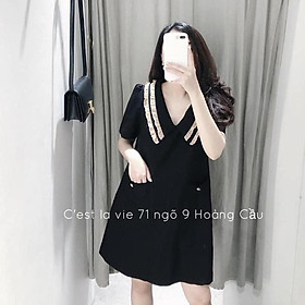 Đầm bầu thời trang công sở chất Hoa Lụa freesize từ 45 đến 70kg