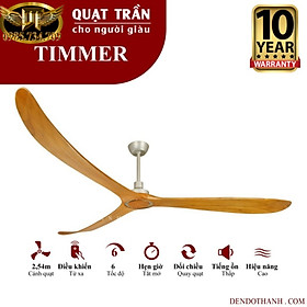 Mua Quạt trần MR VŨ timmer quạt trần cho người giàu mẫu 3 cánh gỗ hiện đại QTD