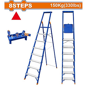 THANG NHÔM GIA ĐÌNH BẰNG THÉP VÀ NHÔM 8 BẬC WADFOW WLD1H08 - HÀNG CHÍNH HÃNG