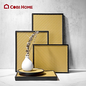 Mua Dĩa vân mây tre đan bằng melamine có đế - 2 kiểu và 2 size