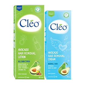 Bộ đôi Kem tẩy lông Cléo da thường 50g và Lotion Tẩy Lông Cléo 90ml