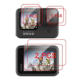 Bộ bảo vệ màn hình thủy tinh nóng tính cho GoPro Hero 11 10 9 Đen bảo vệ kính bảo vệ cho Go Pro Hero9 10 Phụ kiện GoPro9