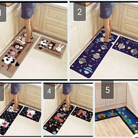 Mua Bộ 2 thảm nỉ 3D trải sàn bếp giao màu ngẫu nhiên