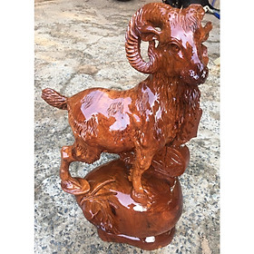 Mua Tượng Dê phong thủy gỗ Hương Gia Lai cao 64cm