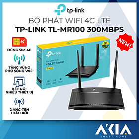 Router Wifi 4G LTE TP-Link TL-MR100 - Chuẩn N Tốc Độ 300 Mbps - HÀNG CHÍNH HÃNG