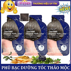 Set 3 gói thuốc nhuộm tóc LETMIMO Nâu Tự Nhiên  24g/gói
