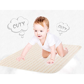 Size 50x70cm - Siêu tấm lót chống thấm cho bé 4 lớp Cotton Organic SUPERMAT