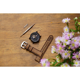 DÂY ĐỒNG HỒ DA BÒ SÁP NGỰA NÂU ĐẤT -RAM CLASSIC 1950 - CHÍNH HÃNG RAM LEATHER - 20