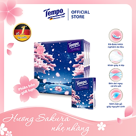 [LỐC 18 GÓI] Khăn Giấy Bỏ Túi Cao Cấp Tempo Petit Hương Sakura- 4 Lớp Bền Dai, Được Kiểm Nghiệm Da Liễu -Thương Hiệu Đức