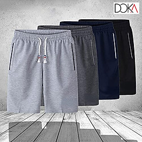 Combo 2 Quần shorts thể thao nam dạng sọt sport đùi chất thun lạnh 4 chiều cao cấp phù hợp tập gym hay mặc nhà màu trắng và đen DUI-P101 - tặng 1 khẩu trang chống nắng