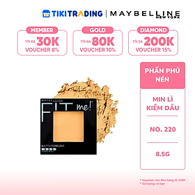 Phấn Phủ Dạng Nén Mịn Lì, Kiềm Dầu Hiệu Quả Maybelline Fit Me Matte Poreless Powder 8.5g