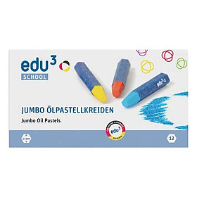 Hộp 12 Màu Sáp Dầu Đầu Lục Giác Jumbo EDU3- 3111012