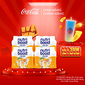 Lốc 24 Chai Thực phẩm bổ sung Nước uống sữa trái cây Nutriboost hương cam 297ml/Chai Coca-Cola Official Store