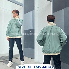 Áo khoác dù nam nữ unisex áo ulzzang Hàn Quốc LEASTREET áo khoác chống nắng street style 2 lớp cao cấp - MAR Lá XL < 75kg