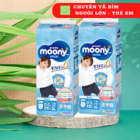 Bỉm - tã quần moony blue size xxl 26 miếng