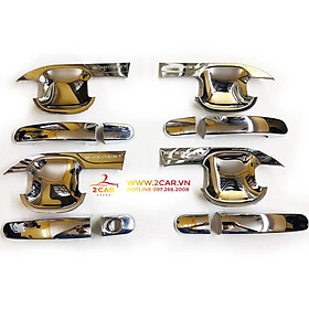Ốp Tay nắm cửa, Hõm Cửa Xe Ford Everest 2017- 2019- 2020- 2021 mạ crom cao cấp