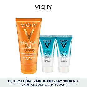 Bộ Kem Chống Nắng Không Gây Nhờn Rít Vichy Capital Soleil Dry Touch