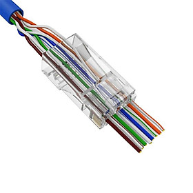 100pcs RJ45 Modular Plug Network Cable LAN Connector Plug End 8P8C CAT6 CAT6E 8 Pins Coupler Connector RJ45