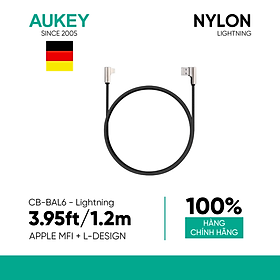 Dây Cáp Sạc Lightning Cho iPhone Chuẩn MFi Aukey CB-BAL6 1.2m - Hàng Chính Hãng