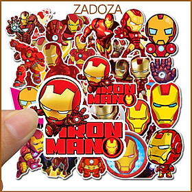 Sticker người sắt iron man decal dán laptop , điện thoại hình dán trang trí, ván trượt, bình nước, mũ bảo hiểm