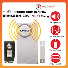 Thiết bị chống trộm gắn cửa, báo trộm gắn cửa kèm remote Komax KM-C05 - Hàng chính hãng