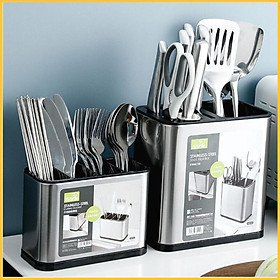 Mua Ống cắm đũa  dao INOX cao cấp. Chất liệu inox304 không han gỉ. Sang trọng. Gọn gàng. Dụng cụ nhà bếp 2750