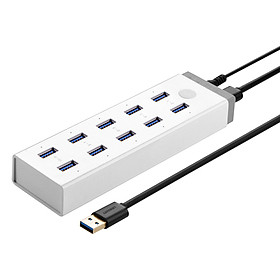 Hub USB Ugreen 20297 10 Cổng USB 3.0 BC1.2 - Hành Chính Hãng