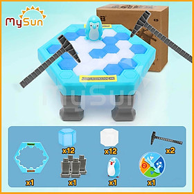 Đồ trò chơi nhóm gia đình đập phá băng chim cánh cụt giải trí cho bé MySun