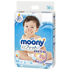 Tã Dán Cao Cấp Moony Nhật Bản M64 (64 Miếng)