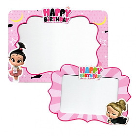 Combo 2 khung hình giấy để bàn trang trí sinh nhật - boss baby girl