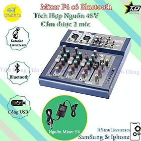 Mua Combo mic thu âm bm900 bàn mixer f4 bluetooth chân dây ma2 zắc 6.5 dây truyền nhạc- Bộ mic thu âm đầy đủ