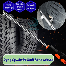 Cây Móc Làm Sạch Rãnh Lốp Ô Tô -Dụng Cụ Gỡ Sỏi Lốp Xe Inox Cao Cấp -Móc Vệ Sinh Rãnh Lốp Ô Tô Tiện Lợi